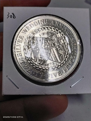 【二手】 X3308馬恩1972年1克朗紀念幣極美品收藏級2065 錢幣 硬幣 紀念幣【明月軒】