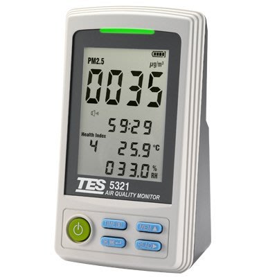 TECPEL 泰菱 》TES-5321 空氣品質監測計 測量細懸浮微粒 PM2.5 刷卡