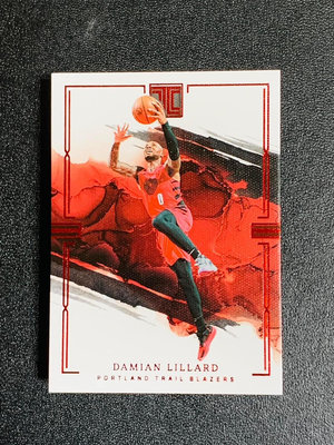 【NBA】Panini Impeccable 白國寶 75大巨星 Damian Lillard 紅潑墨設計 收藏卡