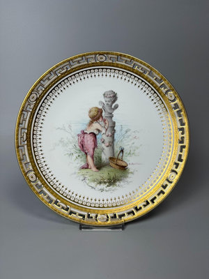 Minton明頓 19世紀手繪兒童系列鏤空賞盤-01