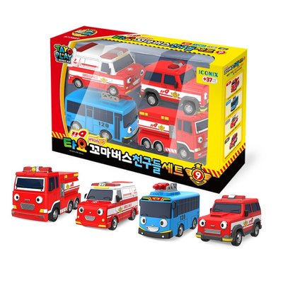 台中 ＊宏富玩具＊TAYO消防救援車 4件組