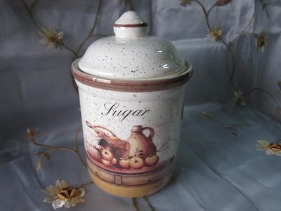 Hi~瓷器!! 歐式鄉村風水果系列~義大利製 密封罐 收納罐 糖罐 Sugar罐