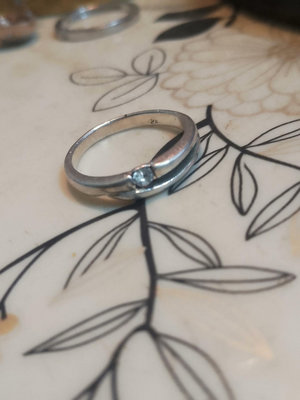 西洋古董英國純銀女士戒指指環，保存完好銀標齊全2號