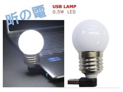 【世明國際】圓型LED USB燈 床頭燈 護眼燈 球泡 鍵盤燈 露營帳篷 小夜燈0.5W