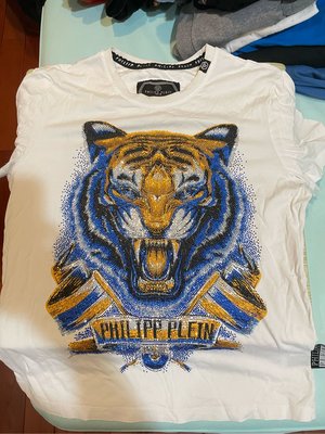 Philipp Plein T-Shirt - Ours en peluche - Gris Chiné av. Strass