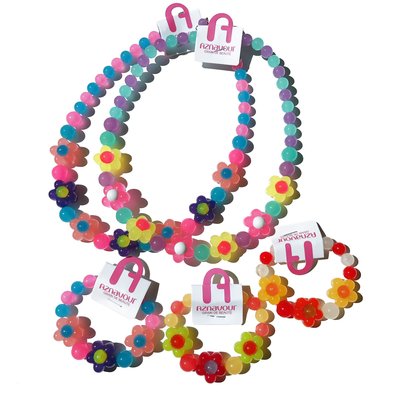 【熱賣下殺】韓國GRAIN de BEAUTE/AZNAVOUR可愛小花串珠兒童項鏈手鏈飾品