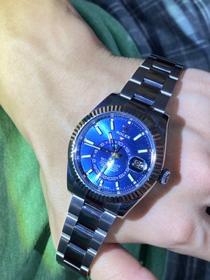 2022年好新好爽 全套齊 錶節全 ROLEX 勞力士 Sky-Dweller 326934 天行者 藍色面盤