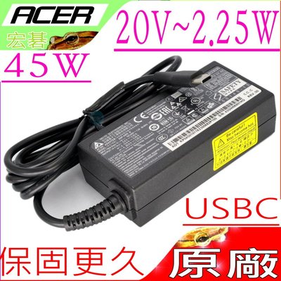 ACER 45W USB C 原裝充電器 宏碁 SPIN11 R751T,R751TN,CP511,A16-045N1AB