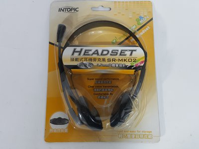 [銀九藝] HEADSET 頭戴式耳機麥克風 SR-MK02~(3.5立體插針)