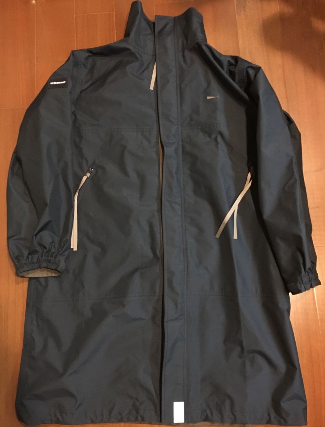 DESCENDANT SAIL NYLON JACKET NAVY SIZE:3 L號長版風雨衣wtaps