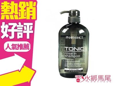 ◐香水綁馬尾◐日本 熊野 油脂 馬油 TONIC 涼性洗潤洗髮精 涼感雙效洗髮露 600ml