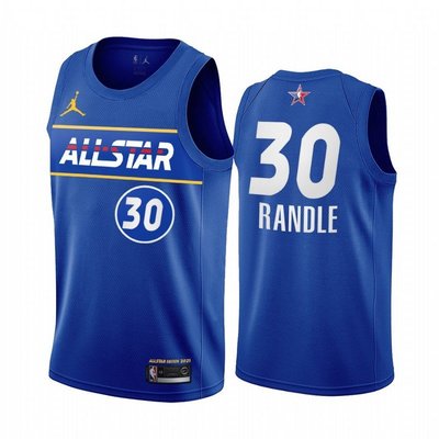 朱利葉斯·蘭德爾 （Julius Randle）NBA 2021全明星賽球衣 熱轉印款式 30號 藍色