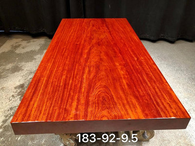 大板实木原木茶桌原木办公非洲新中式茶桌椅组合巴花 183-92-9.5