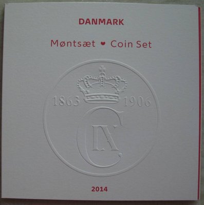 丹麥2014年MS普制銅鎳套幣含新版女王頭像20克朗原廠包裝 免運