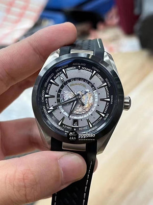 限量 VS 黑陶世界時 海馬150 世界時 Ti鈦表殼  鈦殼世界時 灰盤海馬 手錶 男士手錶