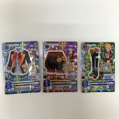偶像學園Aikatsu 冰上堇 偶像活動 LoLi Gothic PB卡 一套三張15-PB-004~006 絕版品 附贈卡套