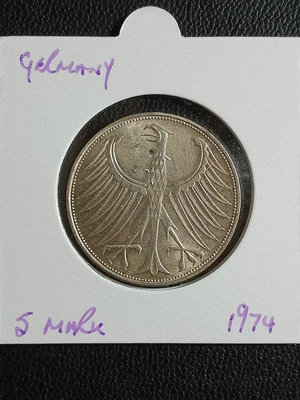 1974年德國5馬克銀幣