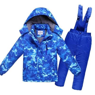 促銷打折 兒童滑雪服套裝 男童女童防風防水加厚保暖 戶外棉衣棉褲滑雪衫-