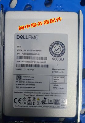 Dell/戴爾 0C0K9Y 960G 2.5寸企業級SATA 6GB 固態硬碟伺服器 SSD