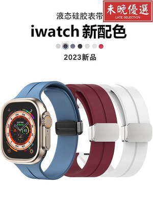 適用蘋果手表iWatch8智能applewatch9Ultra新款6/5磁吸折疊【未晚優選】