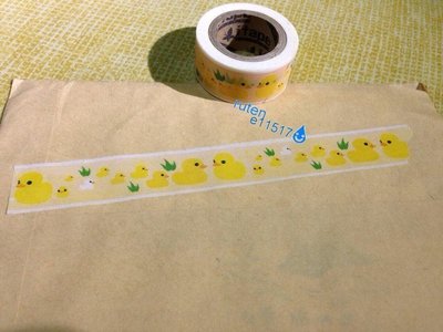 全新轉賣 i-tape MIT台灣製和紙膠帶.黃色小鴨系列-05 相親相愛小鴨群 文具 裝飾 文創商品