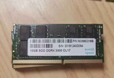 Apacer宇瞻16G DDR4 2400 DDR4 筆電記憶體 惠普聯想華碩東芝用條