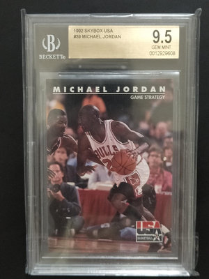 BGS 9.5分鑑定卡 92 SKYBOX USA Michael Jordan #39