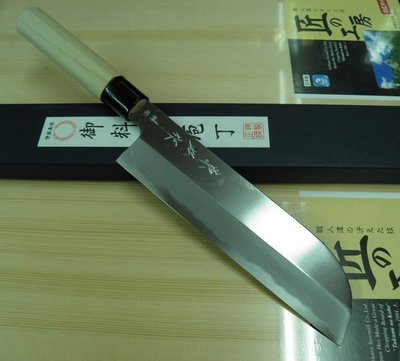 @最專業的刀剪 台中市最知名的建成刀剪行@日本-兼松作-7寸(210m/m)鎌型漬物刀(會鏽)