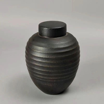 日本玉川堂茶葉罐，銅鍍銀茶罐，內壁鍍銀，銅熏銀茶倉，年代保管