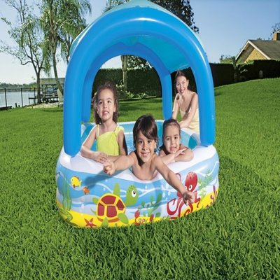 Bestway 52192 遮陽棚水池 夏日家庭版游泳池 充氣水池 戲水池