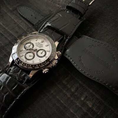 ♤ASENSERI♤ NEIGHBORHOOD BAND / EL-WATCH BAND 保羅紐曼風格鱷魚革錶帶