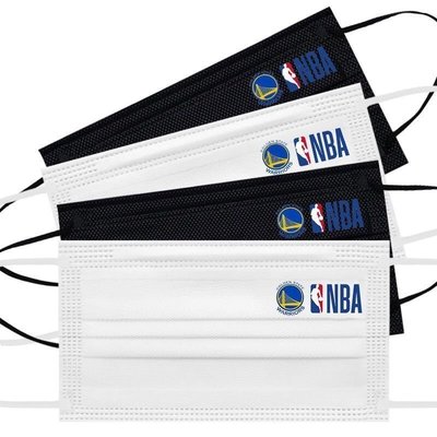 【公司貨-品質第一】NBA勇士隊一次性三層口罩定製LOGO印字印圖案明星動漫個性定製