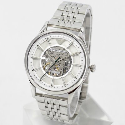 現貨 可自取 EMPORIO ARMANI AR1945 亞曼尼 手錶 43mm 鏤空機械錶 鋼錶帶 男錶女錶