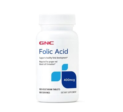 【PHS】GNC Folic Acid 葉酸 400mcg 100顆(2023/04月)