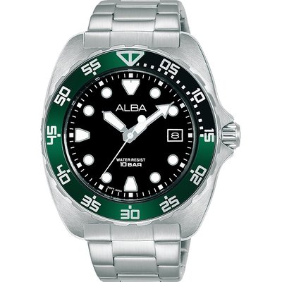 ALBA Noir 黑色錶盤夜光手錶-限量可樂圈造型水鬼(AS9M99X1/VJ42-X317G)限量搶購一只