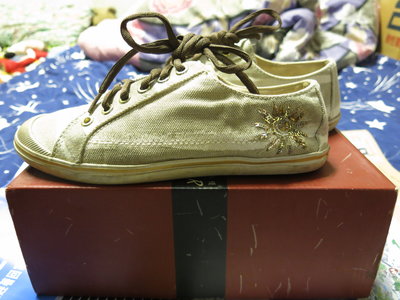 COACH Q1527 Kennedi Lurex Canvas 休閒鞋 帆布鞋 (Size 8B)