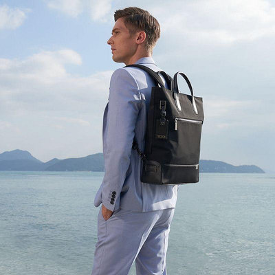 【MOMO全球購】TUMI途明雙肩包男士6602020 Harrison系列時尚手提電腦包輕便背包
