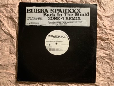 嘻哈饒舌男聲-巴巴·史派克斯 重回泥淖12”二手雙曲EP黑膠（美國宣傳版） Bubba Sparxxx - Back in the Mud