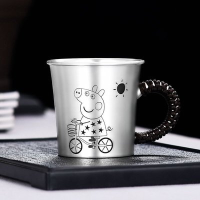 咖啡杯純銀茶杯 999手工銀水杯咖啡杯品茶杯功夫茶具收藏爆款