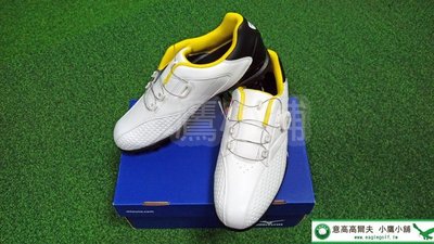 [小鷹小舖] Mizuno LIGHT STYLE 002 51GM176091 美津濃 高爾夫球鞋 BOA  有釘 黃