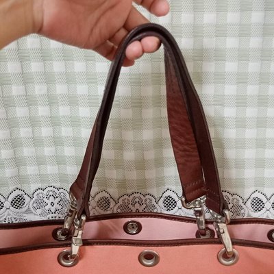 日本Burberry Blue Label Handbag 雙面兩用手袋真品藍標牛革+棉| Yahoo