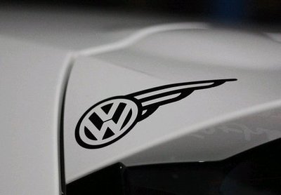 【小韻車材】福斯 VW 翅膀 尾翼貼 飛機翼貼 海拉風 車貼 貼紙 JDM 汽車改裝 防水貼紙
