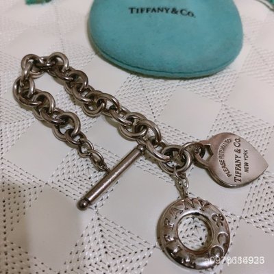 【日本二手】TIFFANY &amp; Co. 純銀 心型弔飾針扣手鍊