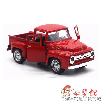 Cool Cat汽配百貨商城Spdoo 新款紅色卡車聖誕新年裝飾用品兒童汽車模型金屬車帶活動輪