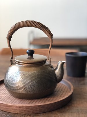 發現花園 日本選物~日本製 玉川堂 一片銅打 手打 銅壺 泡茶壺 燒水壺 ~ 湯沸 流線文