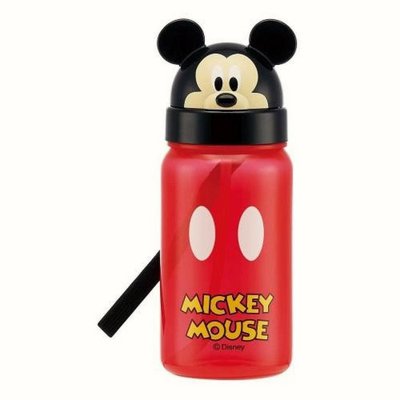 【現貨】【wendy kids】日本進口 正版 迪士尼 DISNEY 米奇 MICKEY 塑膠造型吸管水壺 350ml