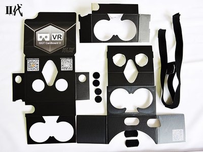 II代 VR DIY Google Cardboard2代,外層覆膜防污,T型頭戴,遊戲按鈕,3D VR眼鏡,VR虛擬實