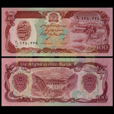現貨實拍 阿富汗 100尼 年份隨機 全新 無折 真鈔 紙鈔 鈔票 外幣 外鈔 非現行貨幣