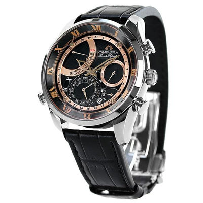 預購 CITIZEN CAMPANOLA AH7061-00E 42.5mm 藍寶石鏡面 石英 黑色面盤 鱷魚錶帶 男錶 女錶