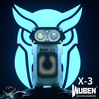 【錸特光電】WUBEN X3 Owl 700流明 貓頭鷹 轉角手電筒 EDC OLED 紅白夜光磁吸 無線充電 迷你